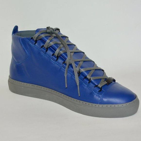 NEW BALENCIAGA HITOP LEATHER SNEAKERS US 6 EU 39 MENS - Picture 1 of 8